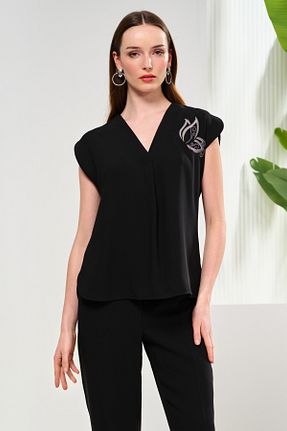 بلوز مشکی زنانه ساده Naramaxx - کد 878098904