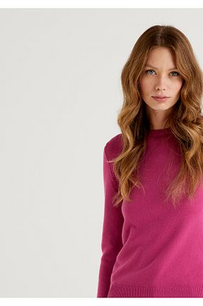 پلیور بنفش زنانه ساده United Colors of Benetton - کد 349854445