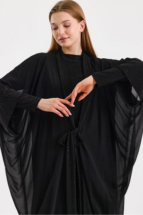 ست بالاتنه و پائین تنه مشکی زنانه بافتنی Zühre - کد 878099771