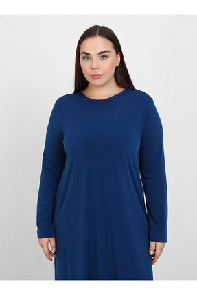 لباس سایز بزرگ نارنجی زنانه پلی استر Alia - کد 878100653