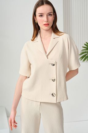 بلوز بژ زنانه ساده Naramaxx - کد 878097859