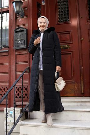 پالتو پشمی حجاب مشکی زنانه Relaxed BY TÖDÜ - کد 878114230