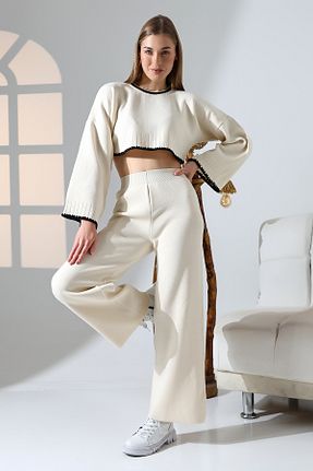ست بالاتنه و پائین تنه زنانه تریکو İva Fashion - کد 878110240