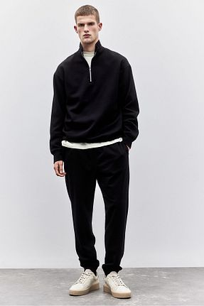 شلوار کرمگن مشکی مردانه رگولار H&M - کد 857900834