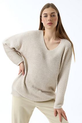 پلیور سایز بزرگ طوسی زنانه سایز بزرگ Devinka - کد 148443820