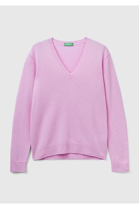 پلیور بنفش زنانه ساده United Colors of Benetton - کد 772837092