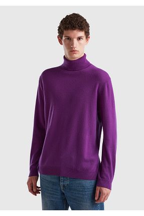 پلیور بنفش مردانه ساده United Colors of Benetton - کد 780921593