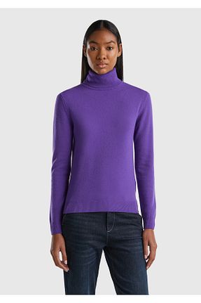 پلیور بنفش زنانه ساده United Colors of Benetton - کد 780921592