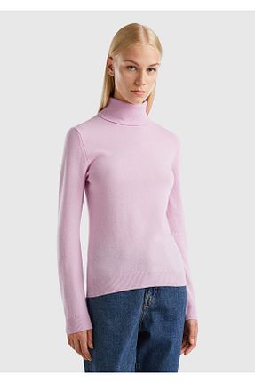 پلیور بنفش زنانه ساده United Colors of Benetton - کد 780921506