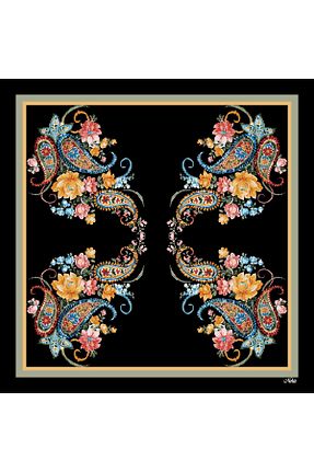 روسری رنگی 100 x 100 nehir eşarp - کد 878210591