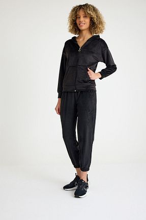 ست بالاتنه و پائین تنه مشکی زنانه بافتنی SAY Sportswear - کد 878200497