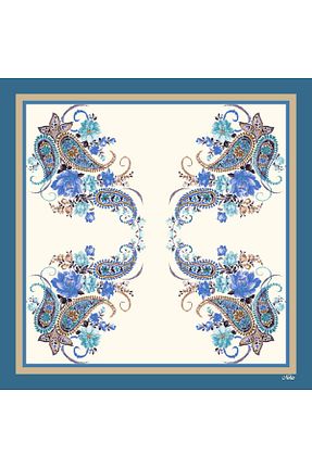 روسری رنگی 100 x 100 nehir eşarp - کد 878211167