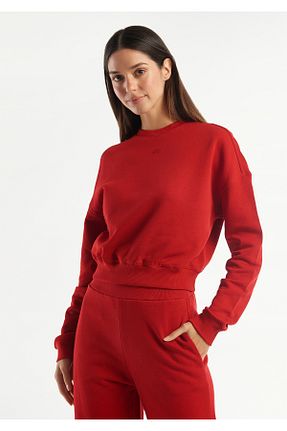 سوئیشرت قرمز زنانه ساده United Colors of Benetton - کد 795459201