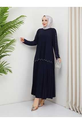 ست بالاتنه و پائین تنه حجاب سرمه ای زنانه رگولار modamira - کد 801887493