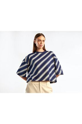 تیشرت سرمه ای زنانه رگولار United Colors of Benetton - کد 792995485