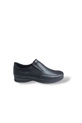 کفش کژوال مشکی مردانه چرم خالص Zerhan - کد 878214508