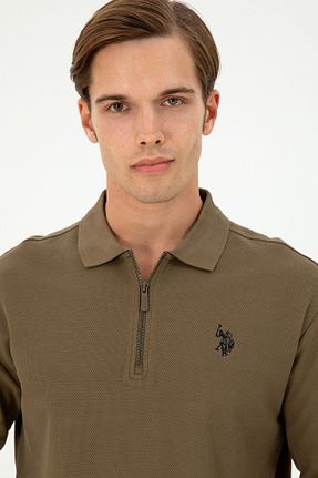 سوئیشرت خاکی مردانه ساده U.S. Polo Assn. - کد 878238869