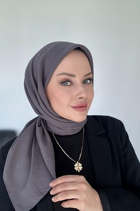 شال طوسی زنانه پنبه ای helya scarf - کد 878245443
