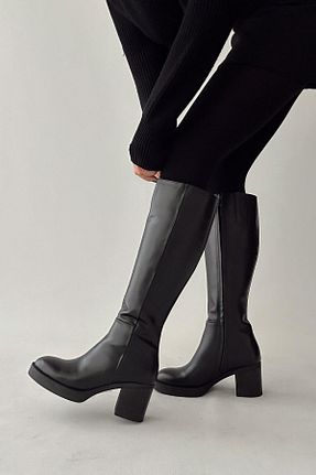 چکمه رنگی زنانه چرم خالص nope21shoess - کد 878248538