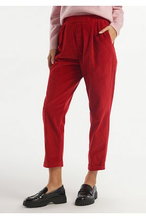 شلوار قرمز زنانه مخمل United Colors of Benetton - کد 795459220