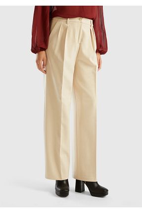شلوار بژ زنانه پلی استر United Colors of Benetton - کد 780447010