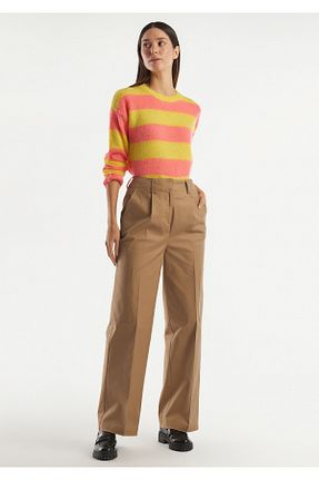 شلوار قهوه ای زنانه پنبه - الاستین United Colors of Benetton - کد 797458911