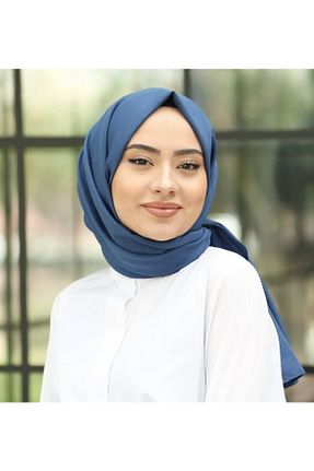 شال آبی زنانه پنبه ای helya scarf - کد 878241695