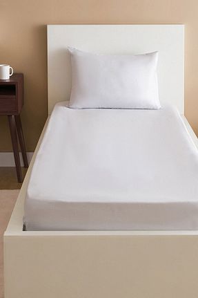 ست ملحفه تکنفره سفید پنبه ای dekomingo - کد 799634900