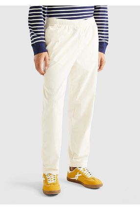 شلوار سفید مردانه پنبه - الاستین United Colors of Benetton - کد 773771208