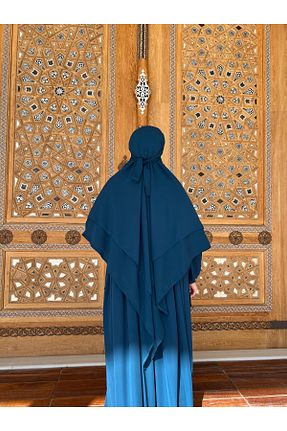 ست بالاتنه و پائین تنه حجاب آبی زنانه Çan Butik - کد 878290586