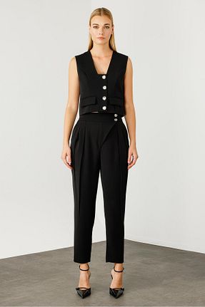 جلیقه مشکی زنانه رگولار Moda İlgi - کد 878299174