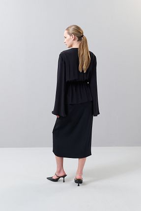 بلوز مشکی زنانه ساده Roman - کد 850880181