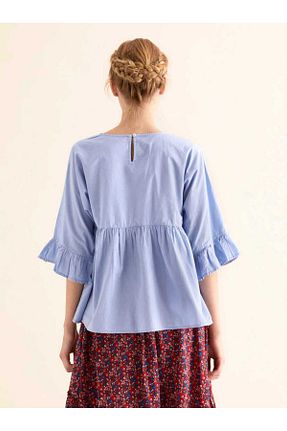 بلوز آبی زنانه طرح دار Roman - کد 702065822