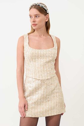 نیم تنه بژ زنانه پلی استر Roman - کد 784171837