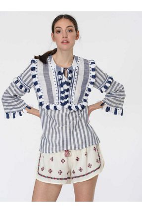 بلوز رنگی زنانه یقه هفت Roman - کد 702065663