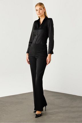 شلوار مشکی زنانه بافتنی Moda İlgi - کد 878329733