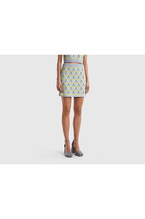 دامن رنگی زنانه پارچه United Colors of Benetton - کد 662607141