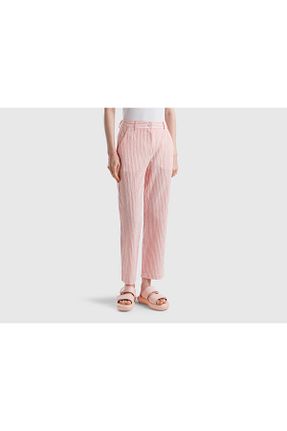 شلوار قرمز زنانه پارچه United Colors of Benetton - کد 743490478