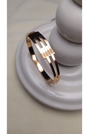 دستبند استیل (فولاد) زرد زنانه استیل (فولاد) Uzel - کد 871247821