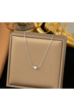 گردنبند جواهر طوسی زنانه استیل ضد زنگ Butik - کد 878384951
