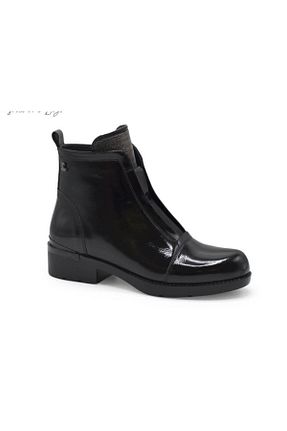 بوت / نیم بوت مشکی زنانه چرم خالص Venüs - کد 878381002