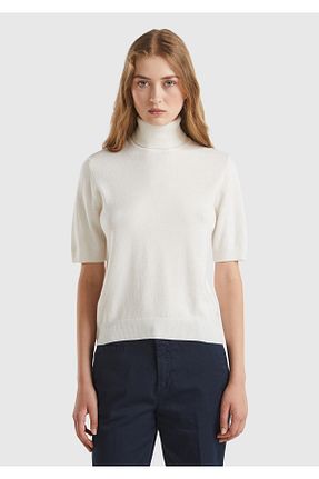 پلیور بژ زنانه ساده United Colors of Benetton - کد 854637118