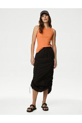 بلوز نارنجی زنانه بافت دار Marks & Spencer - کد 831204142