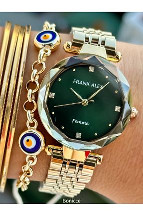 ساعت مچی سبز زنانه 31-35 میلی متر Frank Alex - کد 878406009