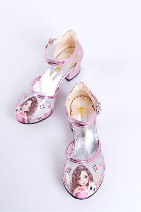 کفش مجلسی صورتی بچه گانه چرم مصنوعی FİNLANDiYA SHOES - کد 878423583