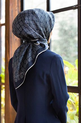روسری سرمه ای İpek Tivil Vissona - کد 878429350
