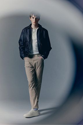 شلوار بژ مردانه پنبه ای H&M - کد 857500247