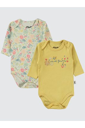 بادی و سرهمی نوزادی زرد بچه گانه İnterlok Civil Baby - کد 878462492
