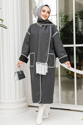 کت حجاب طوسی زنانه رگولار Neva Style - کد 878484488