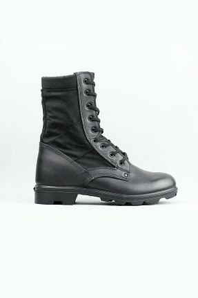 بوت / نیم بوت مشکی زنانه چرم خالص ÖZKAN - کد 31900759
